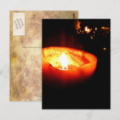 Orange Candle Postkarte (Vorne/Hinten)