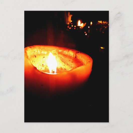 Orange Candle Postkarte (Vorderseite)