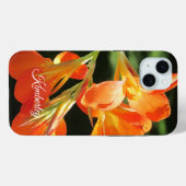 Orange Canna Lily Floral Case-Mate iPhone Case (Rückseite (Horizontal))