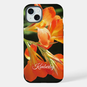 Orange Canna Lily Floral Case-Mate iPhone Case 15 Plus Hülle