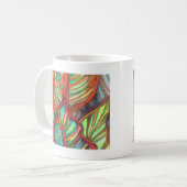 Orange Canna verlasse Aquarellfarben Originale Kun Kaffeetasse (Vorderseite Links)