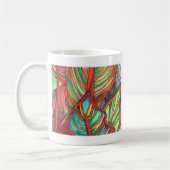 Orange Canna verlasse Aquarellfarben Originale Kun Kaffeetasse (Links)