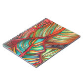 Orange Canna verlasse Aquarellfarben Originale Kun Notizblock (Linke Seite)