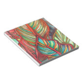 Orange Canna verlasse Aquarellfarben Originale Kun Notizblock (angewinkelt)