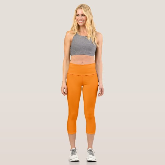 Orange Capri Leggings (Vorderseite)