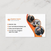 Orange Car Washing Waxing Auto Detailinformationen Visitenkarte (Rückseite)