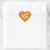 Orange Caramel Silver Frame Logo Template Baking Herz-Aufkleber (Tasche)
