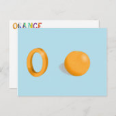 Orange Card Postkarte (Vorne/Hinten)