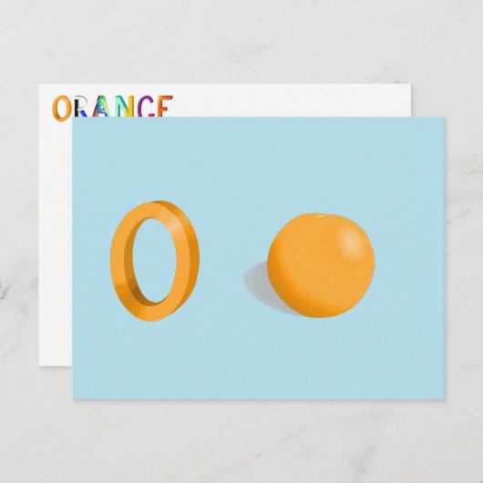 Orange Card Postkarte (Vorne/Hinten)