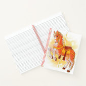 Orange Carousel Horse Notebook Notizblock (Innenseite)