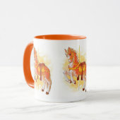 Orange Carousel Horse Tasse (Vorderseite Links)