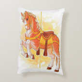 Orange Carousel Pferdekissen Dekokissen (Rückseite(Vertikal))