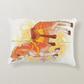 Orange Carousel Pferdekissen Dekokissen (Rückseite)