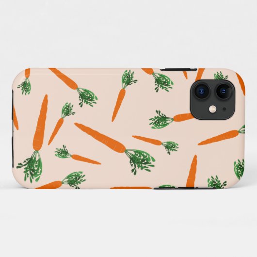 Orange Carrot Pattern Case-Mate iPhone Hülle (Rückseite (Horizontal))