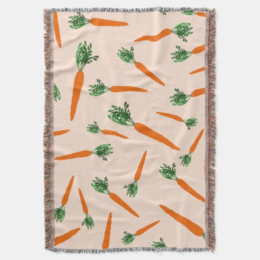 Orange Carrot Pattern Decke (Vorderseite Vertikal)