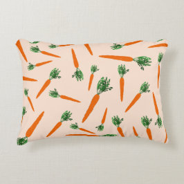 Orange Carrot Pattern Dekokissen