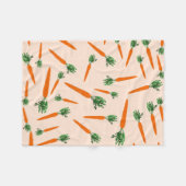 Orange Carrot Pattern Fleecedecke (Vorderseite (Horizontal))