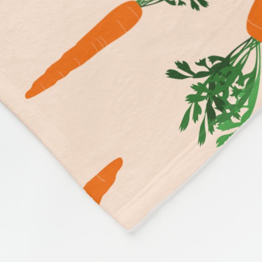 Orange Carrot Pattern Fleecedecke (Ecke)