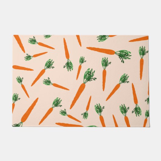 Orange Carrot Pattern Fußmatte (Vorderseite)