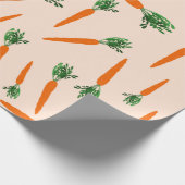 Orange Carrot Pattern Geschenkpapier (Ecke)
