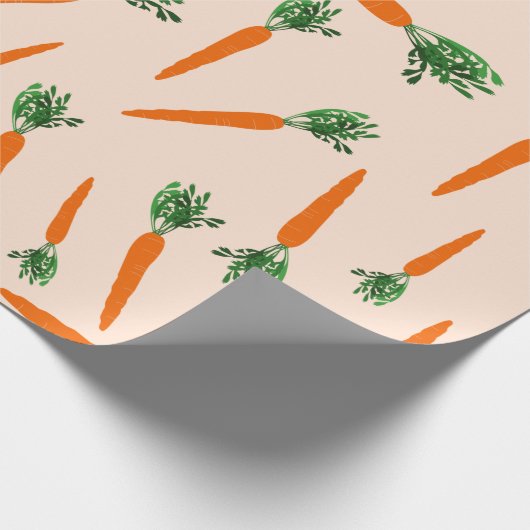 Orange Carrot Pattern Geschenkpapier (Ecke)