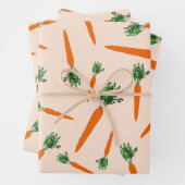 Orange Carrot Pattern Geschenkpapier Set (Beispiel)