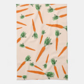 Orange Carrot Pattern Geschirrtuch (Vertikal)
