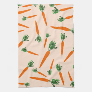 Orange Carrot Pattern Geschirrtuch