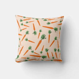 Orange Carrot Pattern Kissen