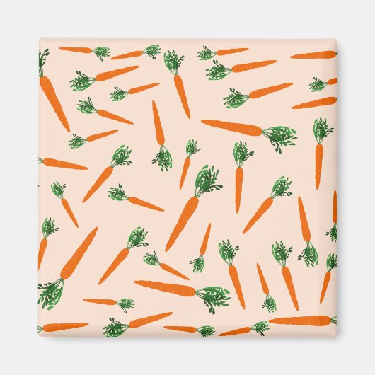 Orange Carrot Pattern Magnet (Vorne)