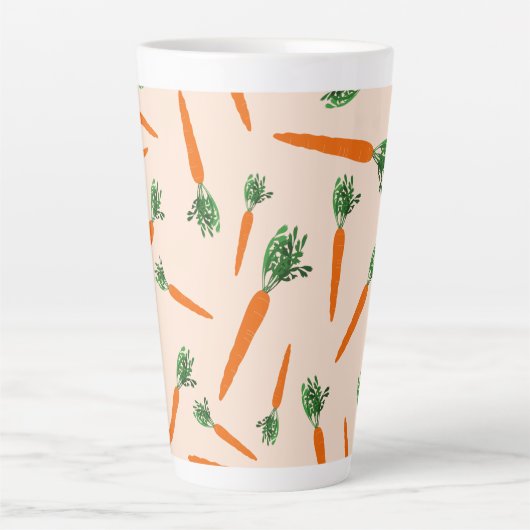 Orange Carrot Pattern Milchtasse (Vorderseite)