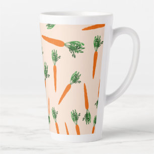 Orange Carrot Pattern Milchtasse