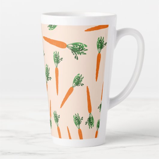 Orange Carrot Pattern Milchtasse (Rechts)