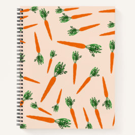 Orange Carrot Pattern Notizblock