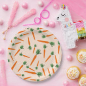 Orange Carrot Pattern Pappteller (Party)