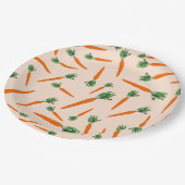 Orange Carrot Pattern Pappteller (Schrägansicht)