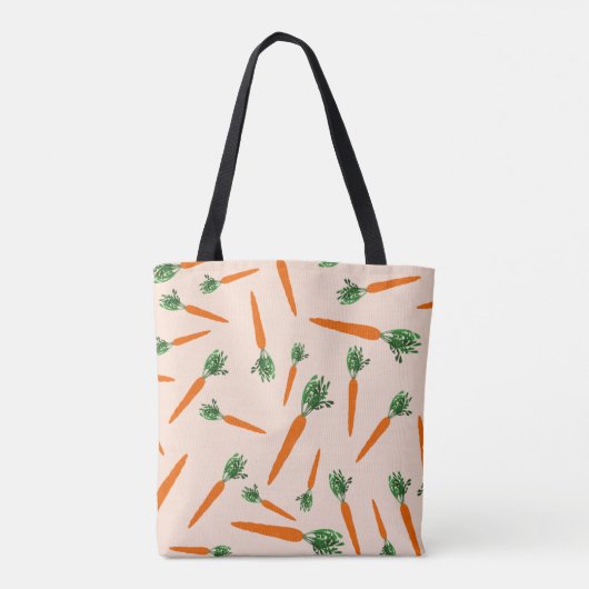 Orange Carrot Pattern Tasche (Rückseite)