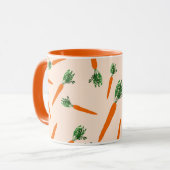 Orange Carrot Pattern Tasse (Vorderseite Links)