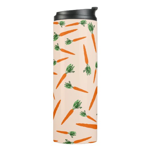 Orange Carrot Pattern Thermosbecher (Nach links gedreht)