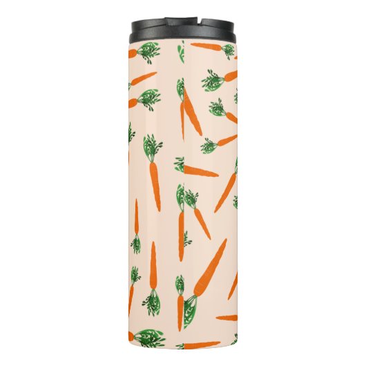 Orange Carrot Pattern Thermosbecher (Rückseite)