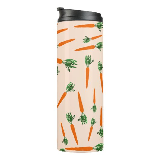 Orange Carrot Pattern Thermosbecher (Nach rechts gedreht)