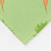 Orange Carrots Custom Fleece Blanket (Ecke)