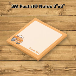 Orange Cartoon Car Post-it Klebezettel