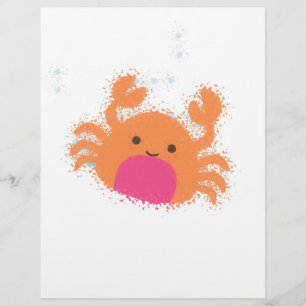 Orange Cartoon Crab