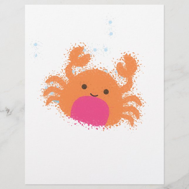 Orange Cartoon Crab (Vorderseite)