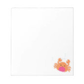 Orange Cartoon Crab Custom Notizblock (Vorderseite)