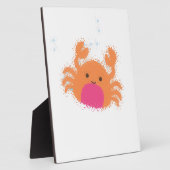 Orange Cartoon Crab Fotoplatte (Seite)