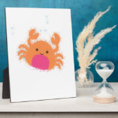 Orange Cartoon Crab Fotoplatte (Seite)
