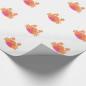 Orange Cartoon Crab Geschenkpapier (Ecke)