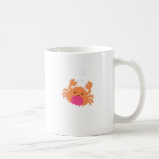 Orange Cartoon Crab Kaffeetasse (Rechts)